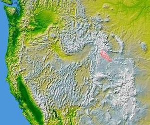 The Wind River Range is shown highlighted on a map of the western United States