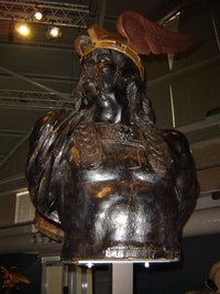 A sculpture depicting the Brennus who led the attack on Rome that adorned an  or   naval vessel