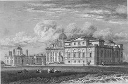 A north west view of Castle Howard in 1819, showing the west wing as built in the mid-18th century.