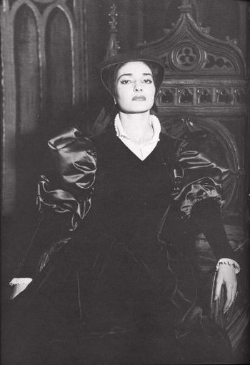 Maria Callas in the title role of Donizetti's opera Anna Bolena, La Scala, Milan (1957)