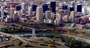 Downtown Edmonton from the air