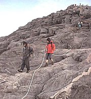 Coming down from the peak of Mt. Kinabalu