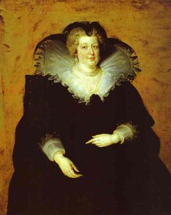 Portrait of Marie de' Medici. c.1622. Oil on canvas. by , Museo del , Madrid.