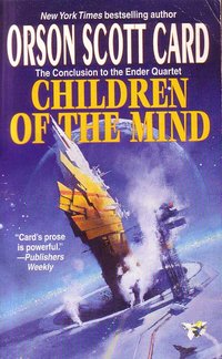 The Children of the Mind cover art is brighter than that of the previous novels in the series, reflecting the resolution that it ends on.