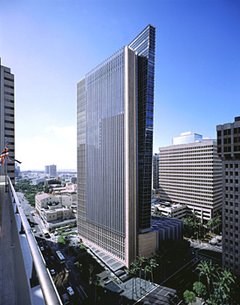 is the tallest building in Hawaii. It takes modern skyscraper architecture and blends it with designs symbolic of Hawaiian phenomena.