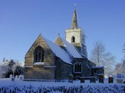 Coton church in the snow