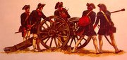 Continental Artillery crew from the American Revolution