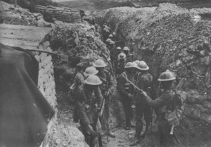 British communication trench, Somme, 1916