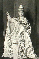 Pope Leo XIII wearing his Papal Tiara.