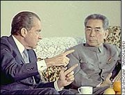Zhou Enlai with President Nixon, Beijing, 1972