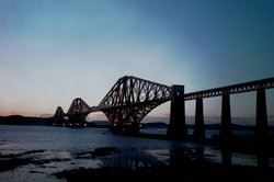 The Forth Rail Bridge, a  with three balanced (double) cantilevers