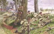 Coldstream Guards in France, . Painting by 