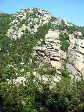 One of the mountains at the Laoshan scenic area. (May 2004)