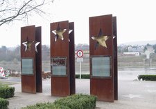 A monument of the Schengen Treaty in Schengen