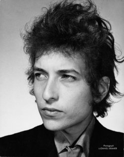 Portrait photograph of Bob Dylan taken by Daniel Kramer