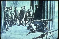 Revolutionaries at machine-gun posts, Berlin, November 1918