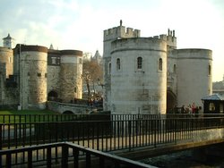 The Middle Tower (center) and its mate guard the outer perimeter entrance across the (now) Dry Moat.