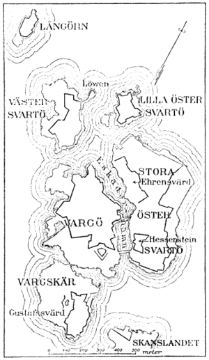 Map of Sveaborg at the 