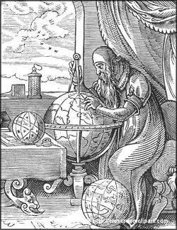 A medieval Astronomer. Image provided by Classroom Clipart (http://classroomclipart.com)