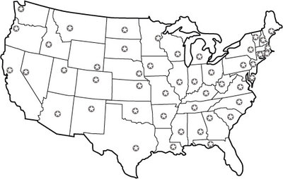 Map of USA. Clipart provded by Classroom Clip Art (http://classroomclipart.com)