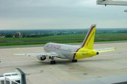 Germanwings Airbus A319 at Dortmund Airport, ready to be pushed