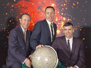 Apollo 13 crew portrait (L-R: Lovell, Swigert, and Haise)