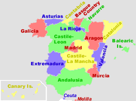 Autonomous communities of Spain.