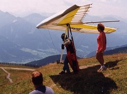 Hang gliding in the Austrian Alps, above Zell am See