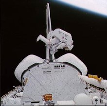 Astronaut Bruce McCandless exercises the . (NASA)