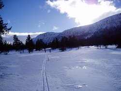 Skiing in Rondane in winter