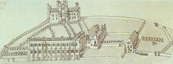 A Drawing of Battle Abbey in about 1700