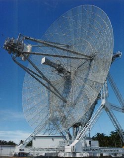 This long range radar  (approximately 40m (130ft) in ) rotates on a track to observe activities near the .