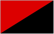 The red-and-black flag, coming from the experience of anarchists in the labour movement, is particularly associated with anarcho-syndicalism.
