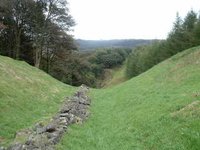 The Antonine Wall, looking east, from Barr Hill between Twechar and Croy