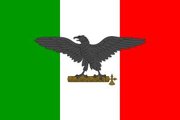 War flag of the Italian Social Republic. The state flag was the Italian tricolour without emblem.