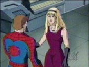 Spider-Man and Gwen Stacy meet in the animated series