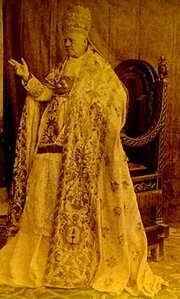 Pope Pius X wearing the Papal Tiara of Gregory XVI