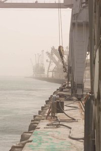 Cranes at Umm Qasr await cargo.