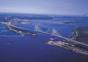 The Fred Hartman Bridge connects Baytown and La Porte.