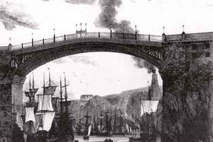 The first Wearmouth Bridge