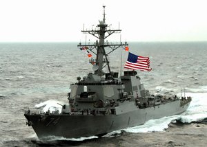 USS McFaul underway in the .