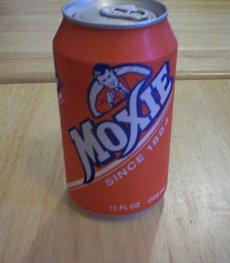 Picture of a modern Moxie can. Moxie is found in New England and in parts of New Jersey and Pennsylvania.