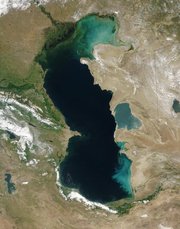 Caspian Sea viewed from orbit