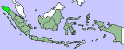 Map showing Aceh within Indonesia