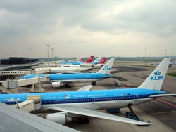 Part of the KLM fleet at  , .