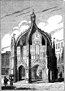 Chichester Cross, in a circa 1831 illustration. The cross stands to this day.