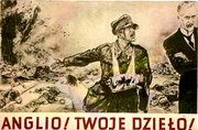 German propaganda poster, says in Polish: "England! Look what you've done!"