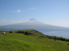 Mount Pico in Pico Island as viewed from Faial Island.