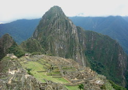 The ruins of , "the Lost City of the Incas," has become the most recognizable symbol of the  civilization.