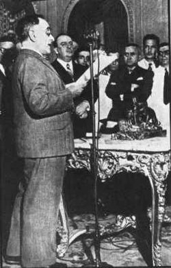  Vargas announcing the Estado Novo in 1937